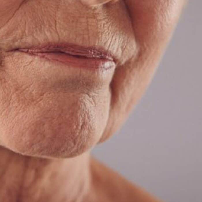 jawline of a woman